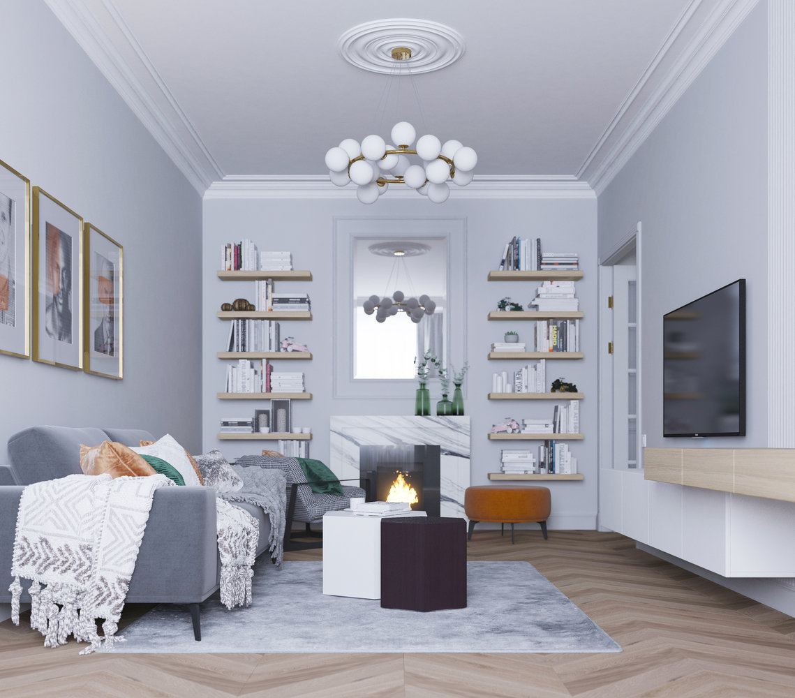 Фотография: Гостиная в стиле Современный, Квартира, Проект недели, Санкт-Петербург, 2 комнаты, 40-60 метров, Bobo.space – фото на INMYROOM