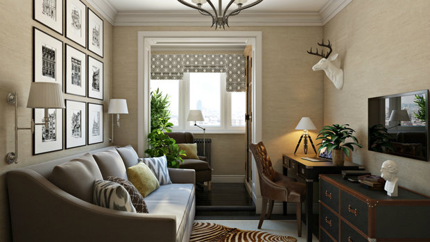 Фотография: Кабинет в стиле Эклектика, Современный, Карта покупок, Инна Усубян – фото на INMYROOM