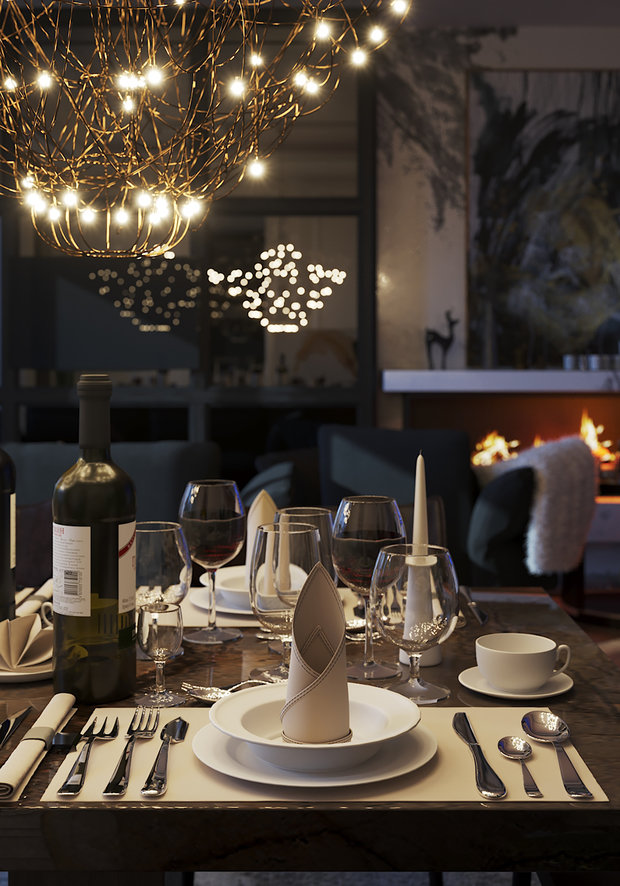 Фото из портфолио Стол в гостиной - 3D визуализация – фотографии дизайна интерьеров на INMYROOM