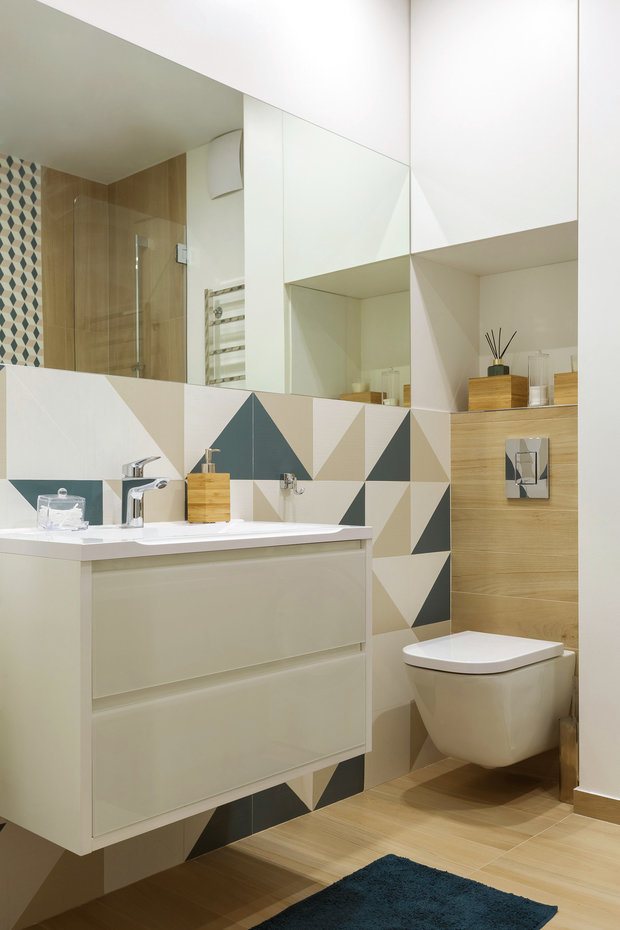 Визуализация интерьера ванной комнаты в современном стиле