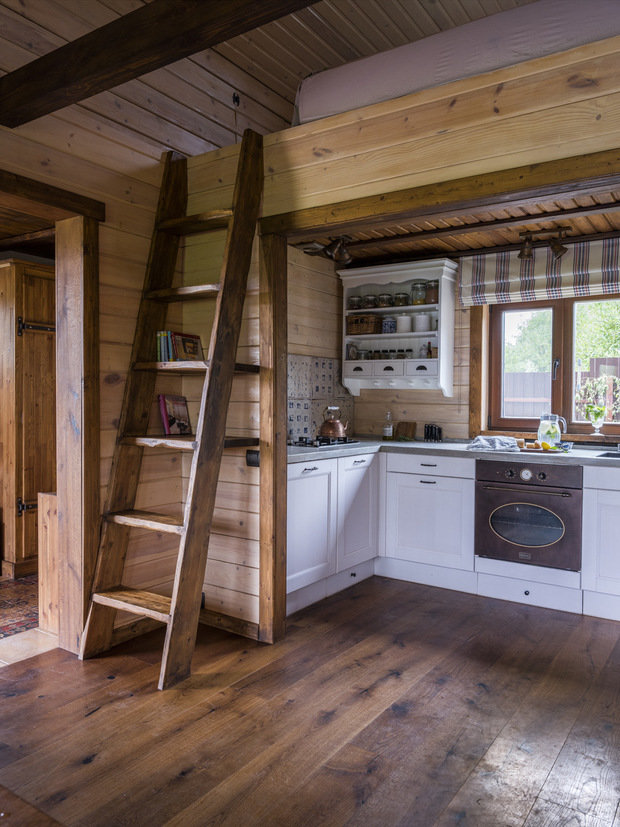 Фотография: Кухня и столовая в стиле Прованс и Кантри, Проект недели, Дача, Дом и дача, Московская область, Наталья Сорокина, 1 комната, до 40 метров, Васькино – фото на INMYROOM