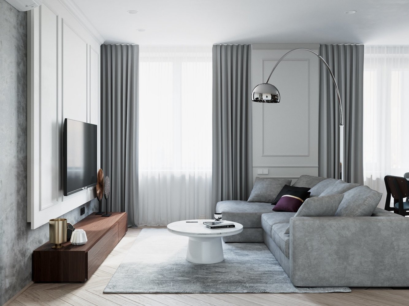 Фотография: Гостиная в стиле Современный, Классический, Эклектика, Декор интерьера, Минимализм, Лепнина, Студия Малицких, Валерия Даньковская, Серж Махов, Надия Кисельникова, One Line Design, лепной декор, молдинги, Карина Римик, карнизы, плинтус, розетка, архитектурный декор – фото на INMYROOM