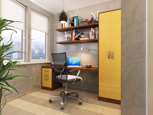Фотография: Кабинет в стиле Современный, Лофт, Квартира, Проект недели – фото на INMYROOM