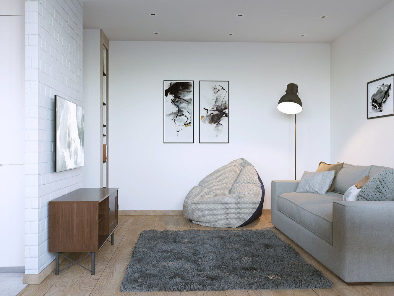 Фото из портфолио Квартира с акцентами скандинавского стиля. Гостиная. – фотографии дизайна интерьеров на INMYROOM Фото из портфолио Квартира с акцентами скандинавского стиля. Гостиная. – фотографии дизайна интерьеров на INMYROOM