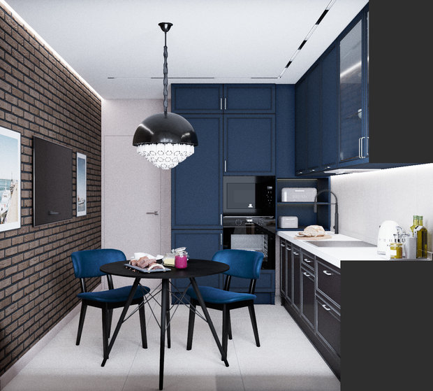 Фото из портфолио Квартира в стиле ЛОФТ 45 кв.м – фотографии дизайна интерьеров на INMYROOM