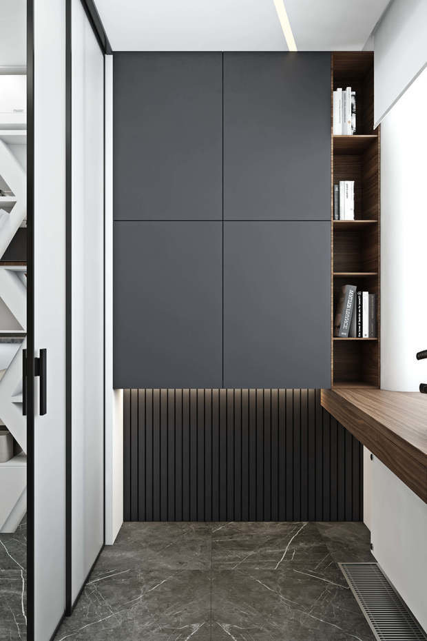 Фотография: Балкон в стиле Современный, Хай-тек, Квартира, Miele, Минимализм, Проект недели, Павел Герасимов, Geometrium, Московская область, Монолитный дом, 2 комнаты, 60-90 метров, ЖК «Новое Тушино» – фото на INMYROOM