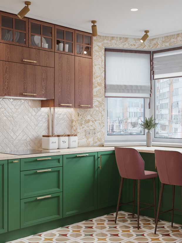 Фотография: Кухня и столовая в стиле Классический, Современный, Эклектика, Проект недели, Москва, 4 и больше, Более 90 метров, Ольга Долидзе – фото на INMYROOM