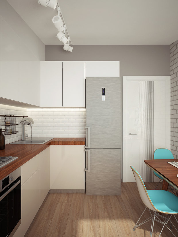 Фото из портфолио Светлая кухня в скандинавском стиле – фотографии дизайна интерьеров на INMYROOM