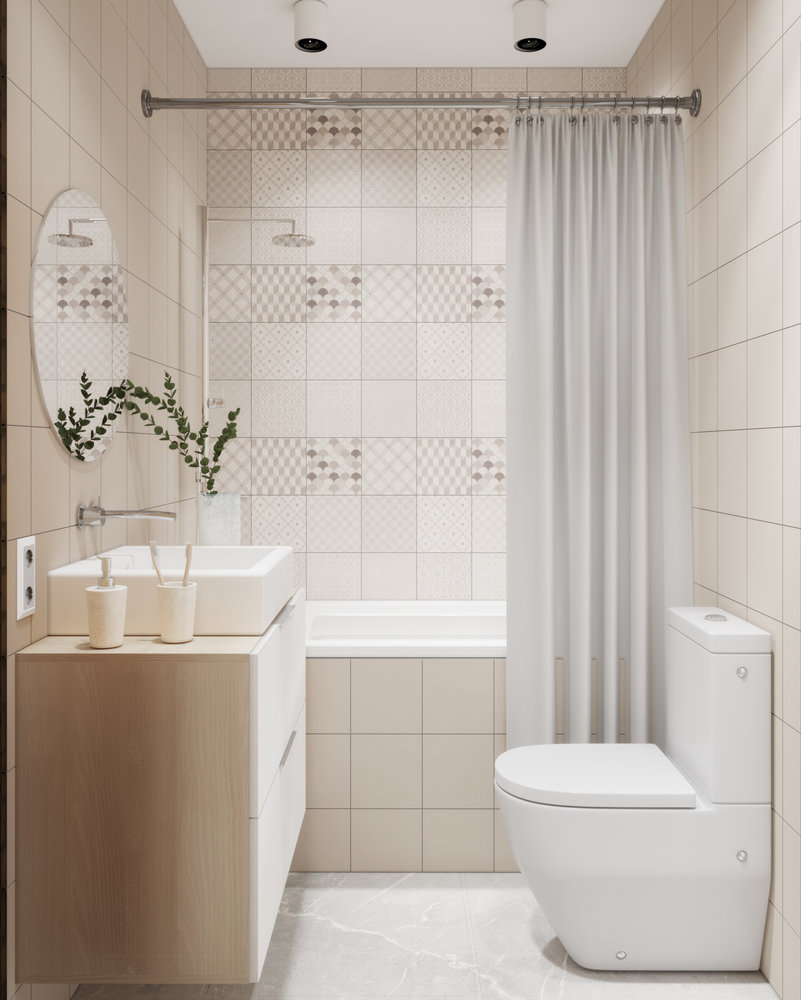 Фотография: Ванная в стиле Современный, Скандинавский, Малогабаритная квартира, Квартира, Проект недели, Москва, Кирпичный дом, 1 комната, до 40 метров, Rerooms.ru – фото на INMYROOM Фотография: Ванная в стиле Современный, Скандинавский, Малогабаритная квартира, Квартира, Проект недели, Москва, Кирпичный дом, 1 комната, до 40 метров, Rerooms.ru – фото на INMYROOM