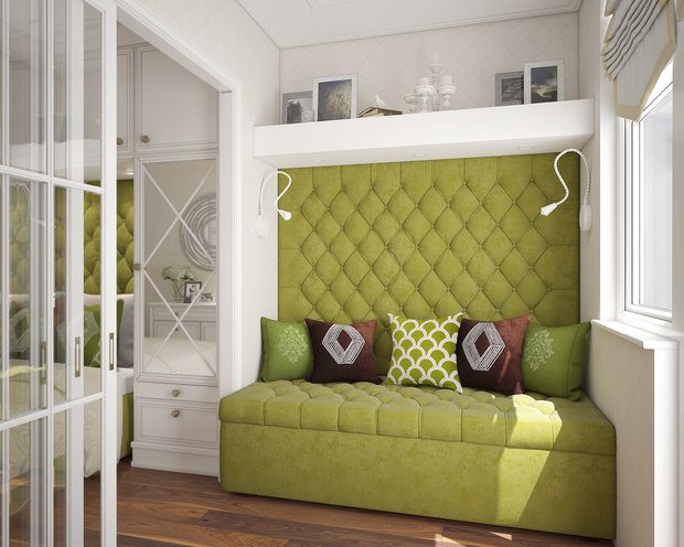 Фотография: Спальня в стиле Прованс и Кантри, Лофт, Современный, Квартира, Проект недели, Москва, Студия 3.14, Тимур Абдрахманов, Ирина Леготкина, новостройка, Монолитный дом, 3 комнаты, 60-90 метров – фото на INMYROOM