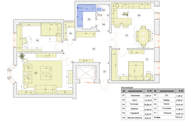 Фотография: Планировки в стиле , Квартира, Проект дня, Москва, Фрунзенская набережная, Сталинка, 4 и больше, Более 90 метров, Виктория Власова, неоклассика с элементами современного – фото на INMYROOM
