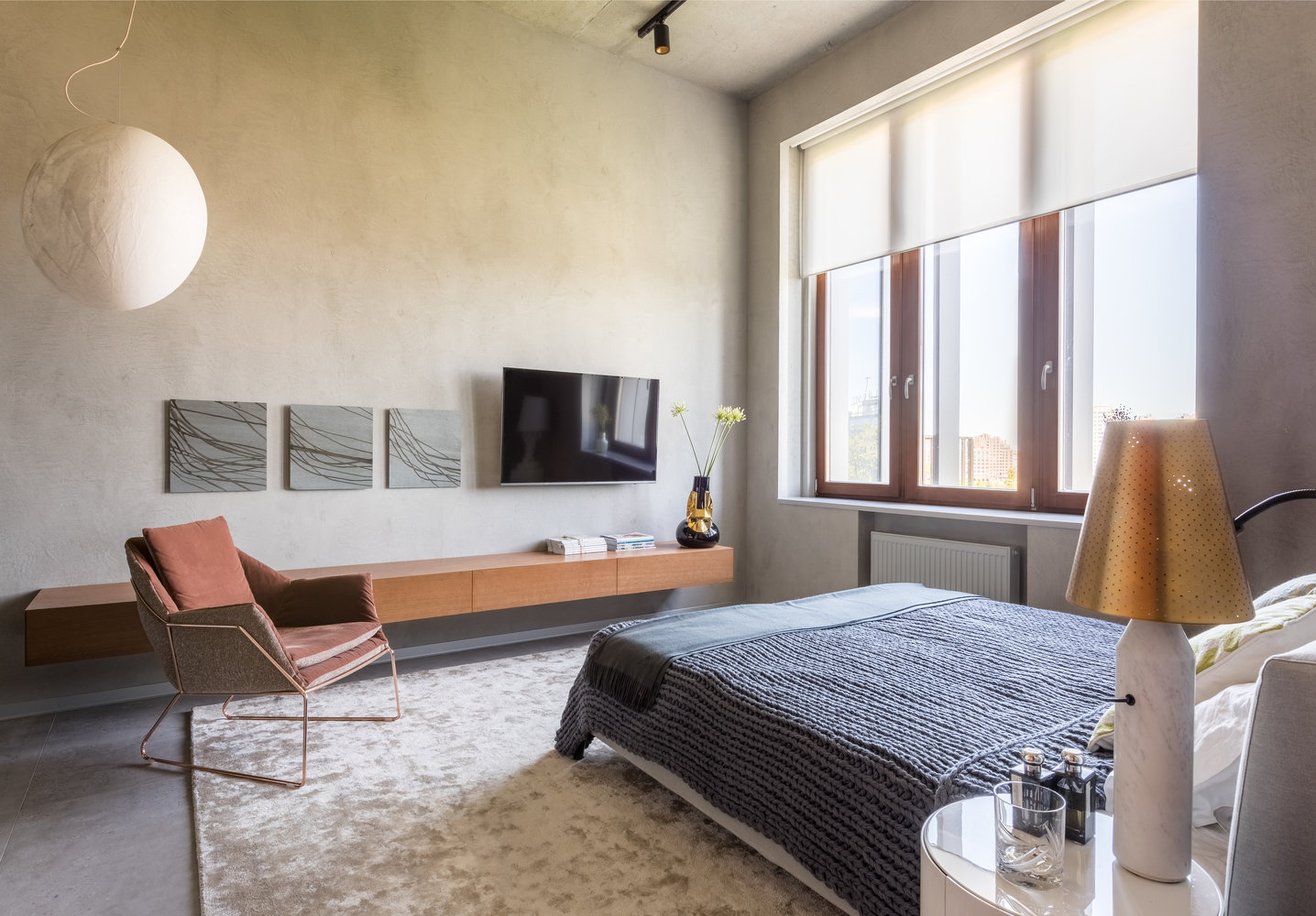 Фотография: Спальня в стиле Лофт, Квартира, Проект недели, Санкт-Петербург, Монолитный дом, ЖК «Смольный парк», 3 комнаты, Более 90 метров, MK-Interio – фото на INMYROOM Фотография: Спальня в стиле Лофт, Квартира, Проект недели, Санкт-Петербург, Монолитный дом, ЖК «Смольный парк», 3 комнаты, Более 90 метров, MK-Interio – фото на INMYROOM