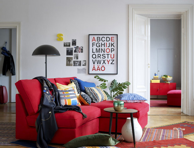 Фотография: Гостиная в стиле Скандинавский, Декор интерьера, Цвет в интерьере, pantone, цветовая гамма интерьера – фото на INMYROOM