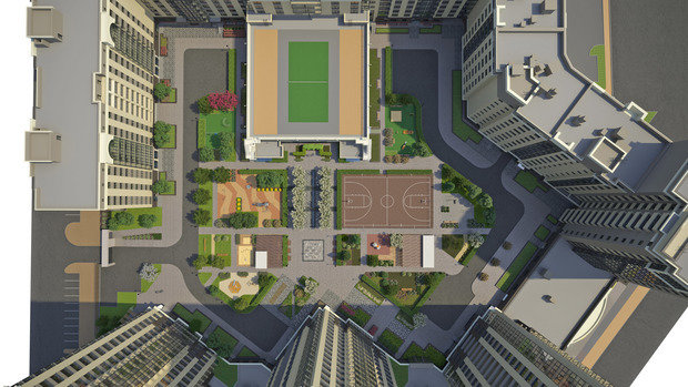 Фото из портфолио Проект благоустройства внутренней территории (двора) – фотографии дизайна интерьеров на INMYROOM