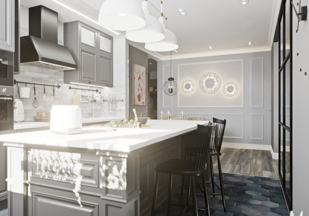 Фотография: Кухня и столовая в стиле Эклектика, Гид, студия Mango, Алена Тимонина, Андрей Тимонин, Светлана Удзилаури, Виктория Лазарева, Студия 20:18 – фото на INMYROOM