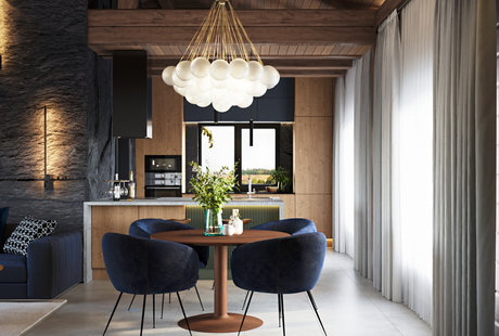 Природный контраст | Дизайн интерьера бани