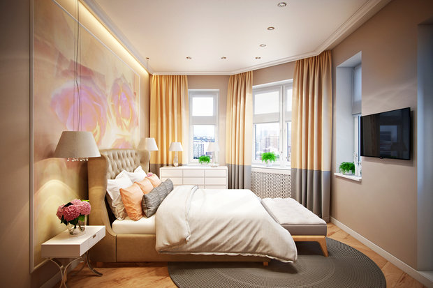 Фото из портфолио спальня с розами – фотографии дизайна интерьеров на INMYROOM