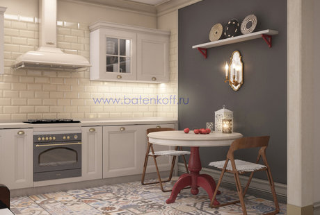 Дизайн проект кухни в каркасном доме в г Казань. 