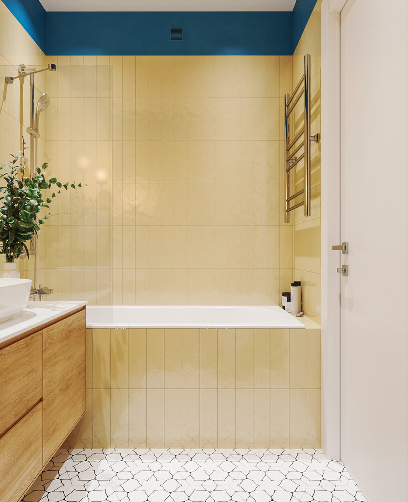 Фотография: Ванная в стиле Современный, Квартира, Проект недели, Пенза, 2 комнаты, 40-60 метров, 60-90 метров, Елена Рыдикова – фото на INMYROOM Фотография: Ванная в стиле Современный, Квартира, Проект недели, Пенза, 2 комнаты, 40-60 метров, 60-90 метров, Елена Рыдикова – фото на INMYROOM