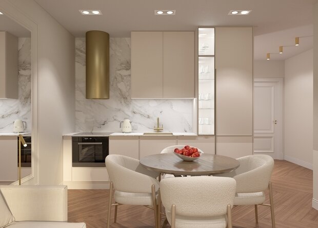 Фото из портфолио Квартира в бежевых оттенках – фотографии дизайна интерьеров на INMYROOM