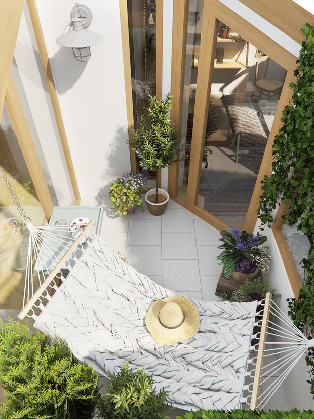 Фотография: Балкон в стиле Эко, Эклектика, Квартира, Проект недели, Красногорск, Московская область, 4 и больше, 60-90 метров, Маргарита Рассказова, КП «Этюд Фэмили Клаб» – фото на INMYROOM