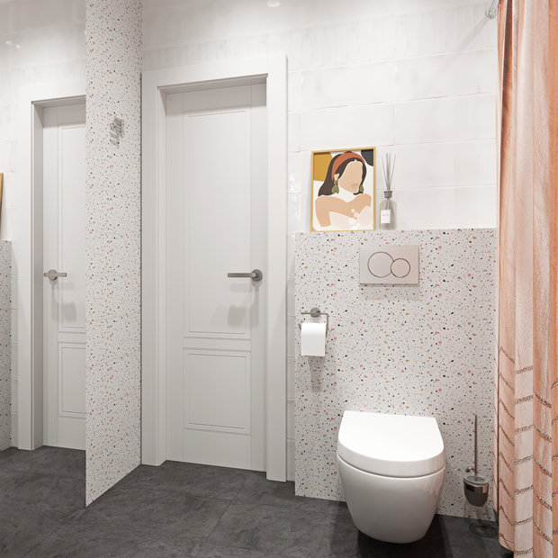 Фотография: Ванная в стиле Скандинавский, Квартира, Проект недели, Москва, 2 комнаты, 60-90 метров, Эльжбета Чегарова – фото на INMYROOM