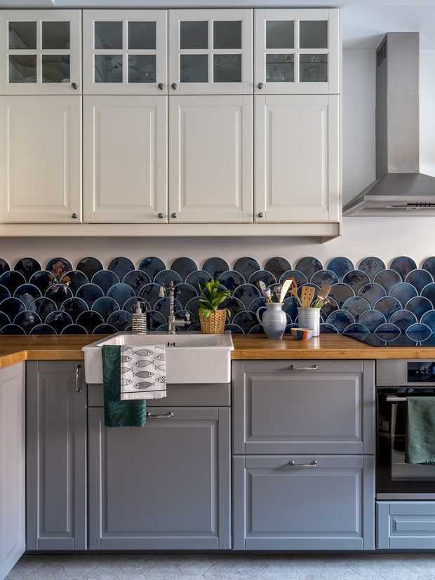 Фотография: Кухня и столовая в стиле Скандинавский, Эко, Современный, Эклектика, Квартира, Проект недели, Химки, ЖК «Город Набережных», 4 и больше, 60-90 метров, Катя Чистова – фото на INMYROOM