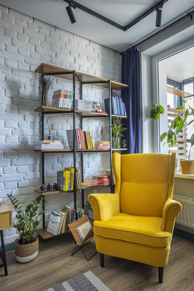 Фотография: Спальня в стиле Современный, Квартира, Проект недели, Казань, 2 комнаты, 40-60 метров, Davydov Studio, Родион Давыдов – фото на INMYROOM