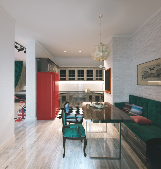 Фото из портфолио Эклектичный интерьер не большой квартиры для девушки. Город Пенза.  – фотографии дизайна интерьеров на INMYROOM