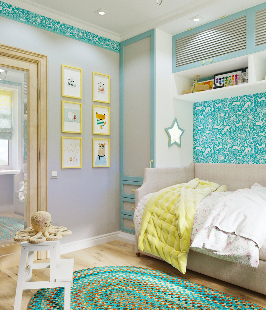 Фотография: Детская в стиле Прованс и Кантри, Дом, Проект недели, Дом и дача, Новосибирск, Таунхаус, Кирпичный дом, 4 и больше, 60-90 метров, Полина Степанова – фото на INMYROOM