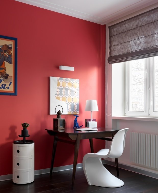 Фотография: Кабинет в стиле Современный, Эклектика, Квартира, Проект недели, Михаил Новинский, Кирпичный дом, 4 и больше, Более 90 метров, Марк Гришин, Анастасия Коннова – фото на INMYROOM