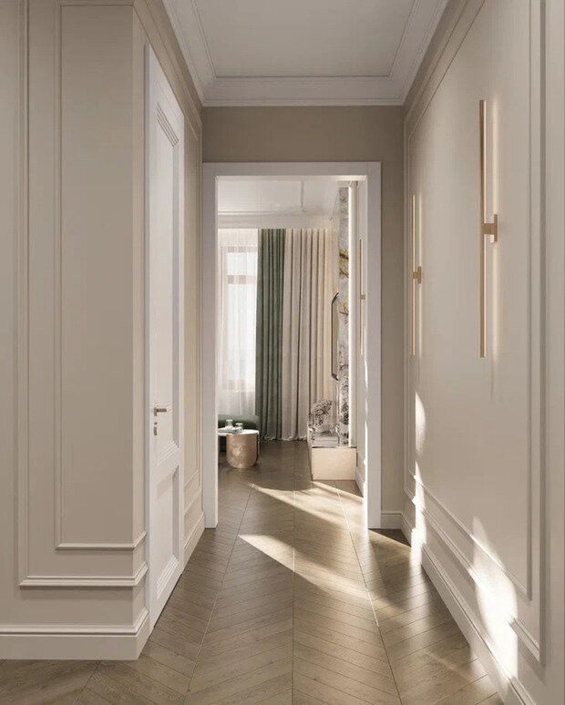 Фото из портфолио Дизайн-проект квартиры в ЖК «Шведская Крона» в неоклассическом стиле – фотографии дизайна интерьеров на INMYROOM