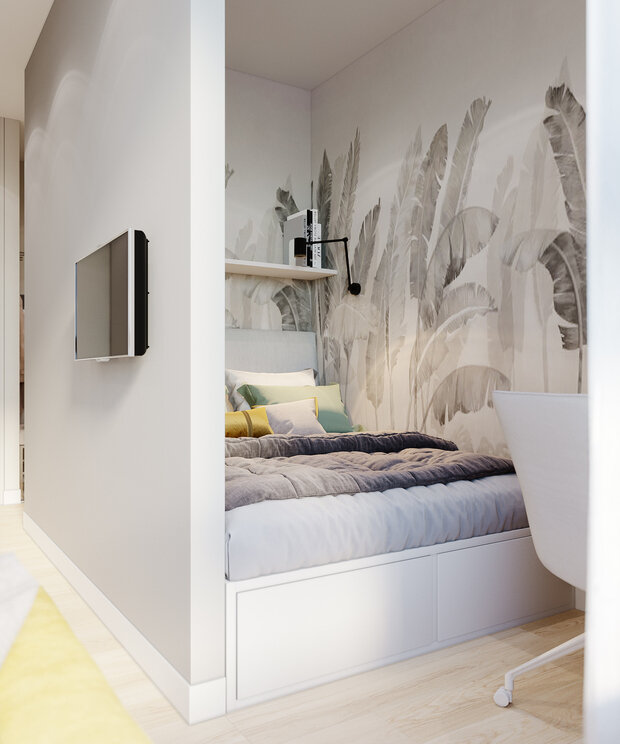 Фото из портфолио Уютная студия в ЖК Селигер – фотографии дизайна интерьеров на INMYROOM