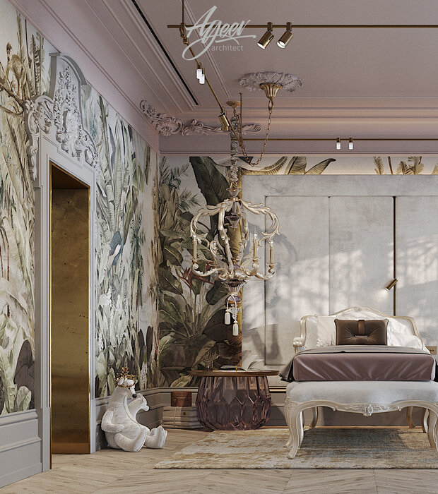 Фото из портфолио project in St. Petersburg. Children's room with dressing room and bathroom in colonial style – фотографии дизайна интерьеров на INMYROOM