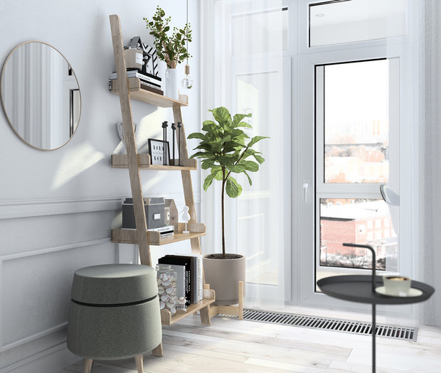 Фотография: Кабинет в стиле Скандинавский, Квартира, Проект недели, Балашиха, Монолитный дом, 4 и больше, Более 90 метров, Нина Шуберт – фото на INMYROOM