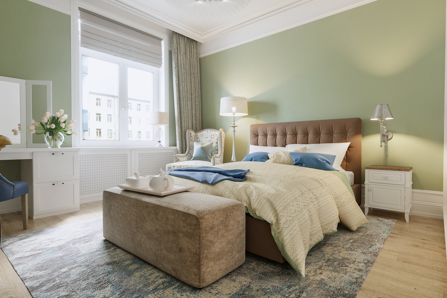 Фотография: Спальня в стиле Прованс и Кантри, Современный, Квартира, Проект дня, Санкт-Петербург, Монолитный дом, 3 комнаты, Более 90 метров, Эльжбета Чегарова – фото на INMYROOM Фотография: Спальня в стиле Прованс и Кантри, Современный, Квартира, Проект дня, Санкт-Петербург, Монолитный дом, 3 комнаты, Более 90 метров, Эльжбета Чегарова – фото на INMYROOM