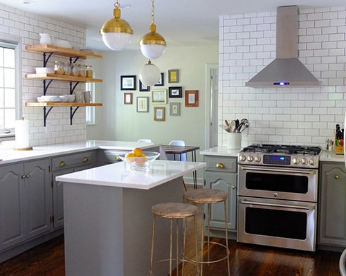 Фотография: Кухня и столовая в стиле Скандинавский, Современный, Классический, Эклектика, Декор интерьера, Квартира, США, Интерьерный стиль, Дизайн интерьера, Декор, Белый, Переделка, Ремонт, Серый, ИКЕА, паркет, отделка, отделка пола, косметический ремонт, экспресс-ремонт – фото на INMYROOM