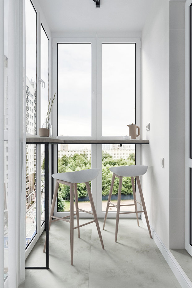 Фотография: Балкон в стиле Современный, Квартира, Проект недели, Минск, 3 комнаты, 60-90 метров, Protena – фото на INMYROOM