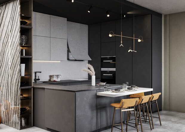 Фото из портфолио Квартира в Москве в ЖК HEADLINER – фотографии дизайна интерьеров на INMYROOM