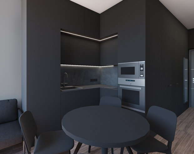 Фото из портфолио Дизайн-проект квартиры в ЖК Октябрьское поле 36 м2 – фотографии дизайна интерьеров на INMYROOM