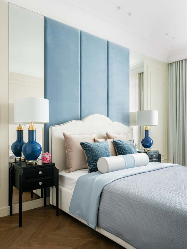 Фотография: Спальня в стиле Классический, Современный, Квартира, Проект недели, Москва, 2 комнаты, 60-90 метров, Анна Коробко, D.A.interior design, Дмитрий Коробко – фото на INMYROOM