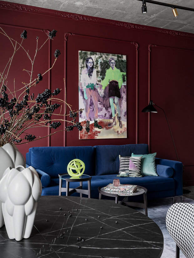 Фотография: Гостиная в стиле Современный, Эклектика, Квартира, Проект недели, Минск, Блочный дом, 3 комнаты, 60-90 метров, Екатерина Кузькова – фото на INMYROOM