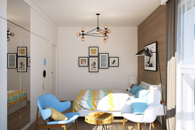 Фотография: Спальня в стиле Скандинавский – фото на INMYROOM