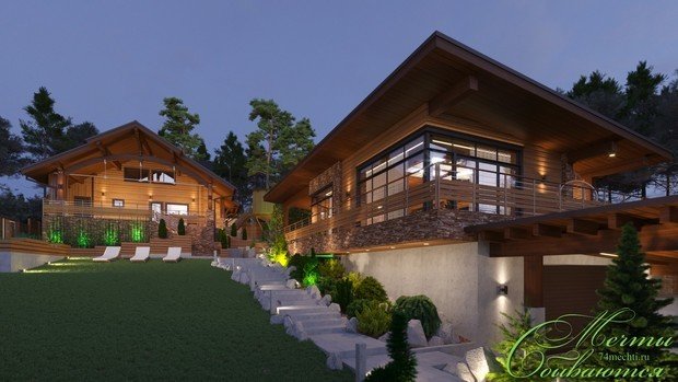 Фото из портфолио Загородная усадьба "Горный воздух" – фотографии дизайна интерьеров на INMYROOM