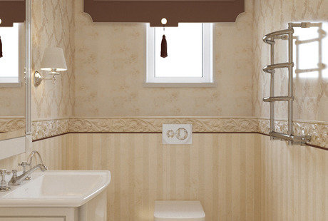 Дизайн интерьера Санузел в коттедже Краснодарский край Станица Старощербиновская