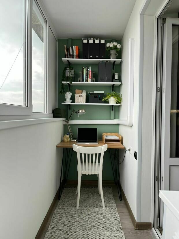 Фотография: Балкон в стиле Скандинавский, Современный, Квартира, Проект недели, Москва, Панельный дом, 2 комнаты, 40-60 метров, И-700, Алена Жирова – фото на INMYROOM