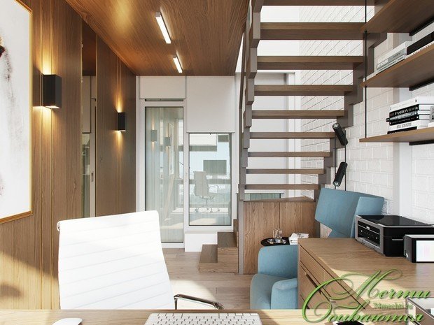 Фото из портфолио Кабинет под лестницей – фотографии дизайна интерьеров на INMYROOM