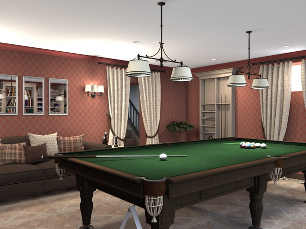 Фото из портфолио Бильярдная "Английский стиль" – фотографии дизайна интерьеров на INMYROOM