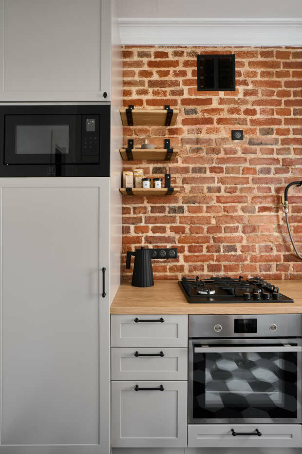 Фотография: Кухня и столовая в стиле Лофт, Скандинавский, Современный, Квартира, Проект недели, Москва, 2 комнаты, 40-60 метров, Designbox, Анастасия Громова – фото на INMYROOM