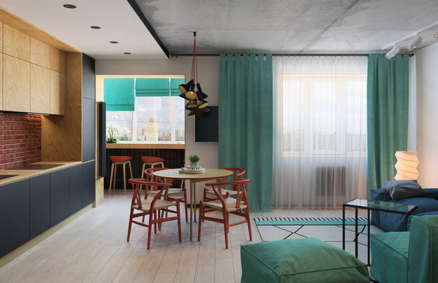 Фото из портфолио Квартира для молодой пары в Краснодаре – фотографии дизайна интерьеров на INMYROOM